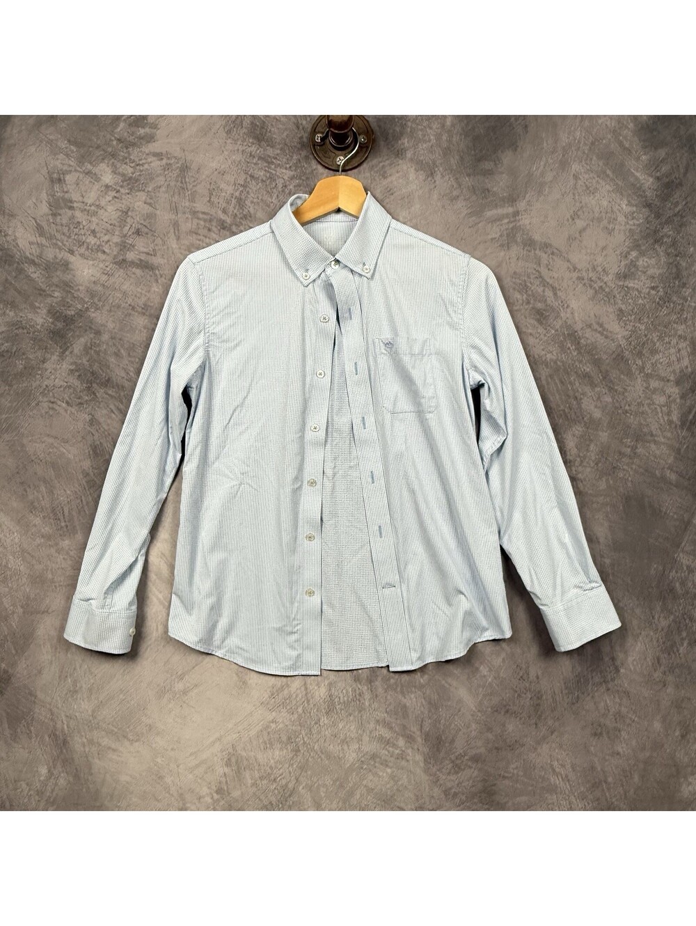 Southern Tide Intercoastal Shirt Boys L Blue Check Button Down